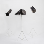 Vasilis Asimpkopoulos, Decide, 2013, Polystyrene, cement, acrylic paint, light stands, Variable dimensions.