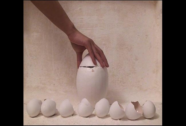 Bongsu Park, Egg series of eggs no.2, 2008. Video, edition of 5, 3’22’’.