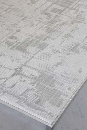 Jeehee Park, Research of Lace Curtain in Aylesbury (detail), 2014. Laser cutting on acrylic panels.