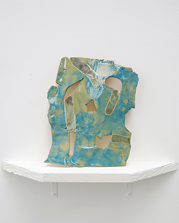 Shield, 2014. Glazed ceramic, 28 x 24 cm