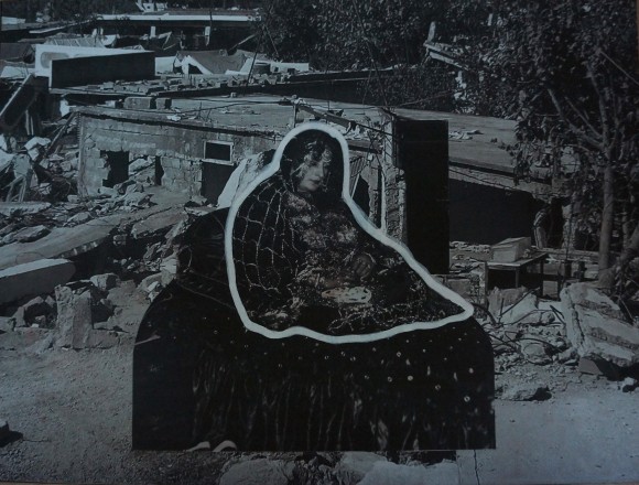 2-Love is a Wasted Vigil Series II, Inkjet print collage on Wasli paper 10x14''