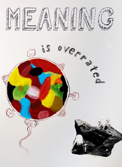 Ole Hagen, Meaning is Overrated 2017, ink, acrylic, collage, paper, approx. 29x42cm